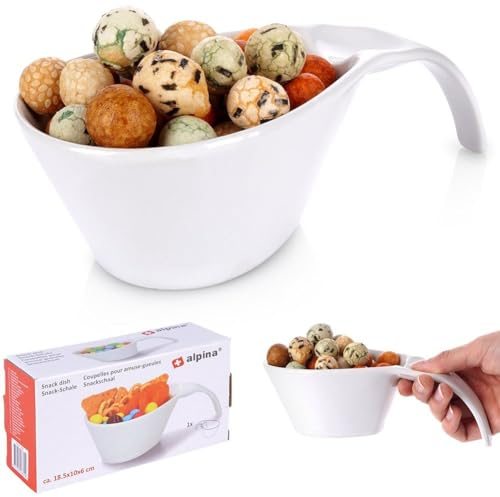 Vilde Coupelle en porcelaine pour collations, snacks, snacks en porcelaine, blanc, 190 ml