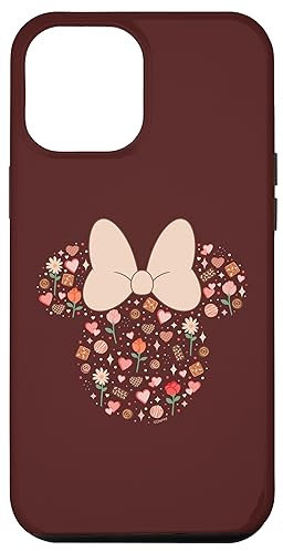 Hülle für iPhone 12 Pro Max Disney Minnie Mouse-Symbol, gefüllt mit Pralinen, Blumen, Herzen, Liebe