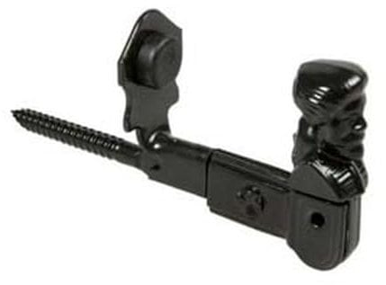 5PZ FERMAPERSIANE AD OMINO CON VITE E FERMO - mm.140x60h. verniciato nero