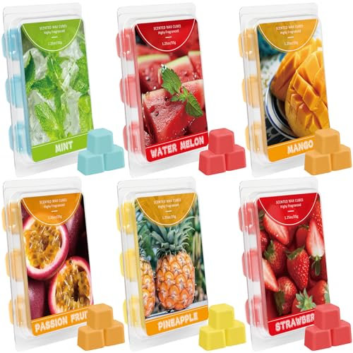 LA BELLEFÉE Duftwachs, Sojawachs Duftwachswürfel, Wax Melt, Raumduft, Duftlampen Wachs, Sommer Duftwachs Geschenkset, Geschenk für Geburtstag, Hochzeiten, Ostern, Weihnachten, 6 Düfte