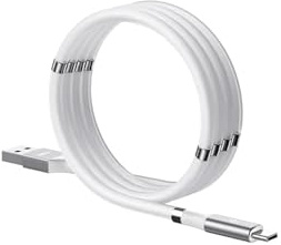 Magnetisches Ladekabel, super organisiert, magnetisches Nano-Datenkabel, kompatibel mit Telefon 11/XS/XS Max/XR/X/8/8 Plus/7/7 Plus/6s/6s Plus/6/6 Plus/SE/5s/5c/5/Pad/Pod (USB auf Typ C)