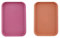 Tablett Klein Rechteckig Mini Tablett Frühstückstablett Fast Food Tablett Küche Teetablett Tablett Serviertablett Rose und Orange Wiederverwendbar für Küche Café 2 Stück