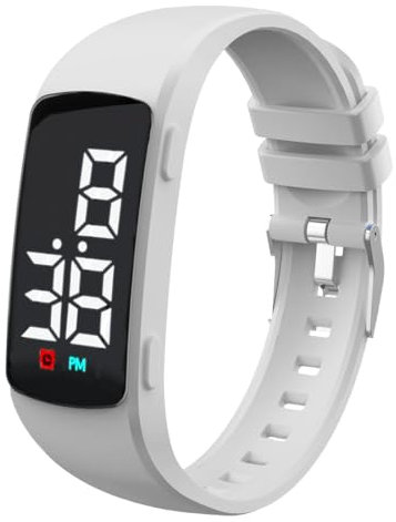 e-vibra Potty Training Watch - Silent Vibrating Alarm Wristband - Water Resistant Medical Reminder Watch - with Timer and 15 Daily Alarms (White), White, Modern