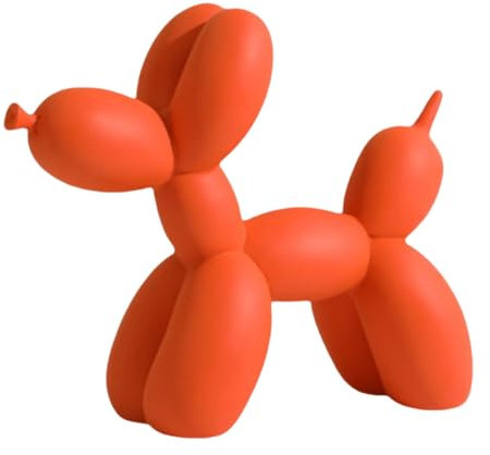 YOYUMI Skulptur Ballon Hund Ornamente Wohnzimmer Schlafzimmer Weinschrank Dekoration Kunstharz Kunsthandwerk Weiche Dekoration Kunst Orange