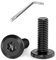 Dayalo Flachkopfschrauben, M4 Schrauben Schwarz, Torx Schrauben Maschinenschrauben Vollgewinde Edelstahl A2 V2A Möbelschrauben, 20 Stück M4x12mm, mit Torx Schlüssel
