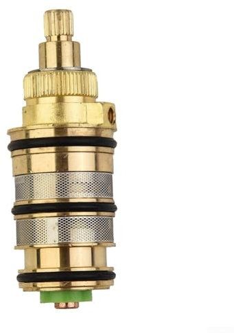 Zilimontt Thermostatic Shower Cartridge,Thermostatic Cartridge Shower Mixer Valve Bar Repair Kit Brass Replacement Temperature Control Kit For Built-in Mixers And Bar-type Shower Valves