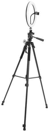 Hemobllo Einstellbare -licht 16cm Lampe für Selfie Video Lampe für Make-up mit Metall Stativ Telefon Clip für Youtubers Fotografen