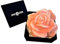 Candela laccata a forma di rosa in confezione regalo - Candela artigianale - Diametro 12 cm - Colore Rosa cipria