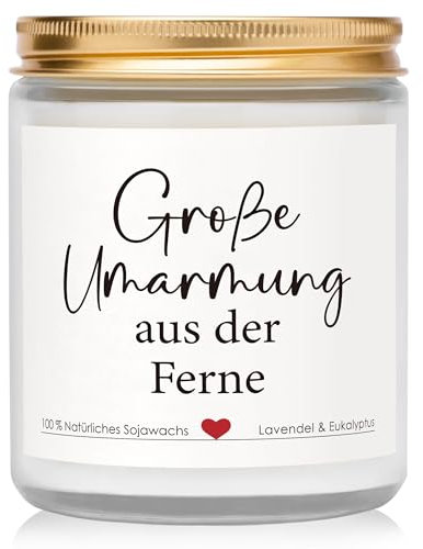 Gute Besserung Geschenke, Kerze mit Spruch, Große Umarmung aus der Ferne, Beste Kollegin Geschenk, Persönliches Geschenk für Freund, Nachhaltige Geschenke, Große KerzenGute Besserung