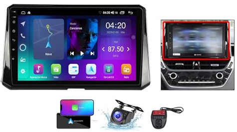 ZZPHKK Android 13 Carplay Android Auto Car Radio 2 DIN für Toyota Corolla 12 E210 XP210 2018-2023 FM RDS DAB+ Car Radio mit Screen 9 Zoll Unterstützung DSP Equalizer/BT/Rear View Camera(B,NF-1)