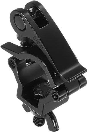 QUARKZMAN Abrazadera de barra ligera, aleación de aluminio, tubo de iluminación de escenario, abrazadera en O para tubo de diámetro exterior de 32-35 mm, carga máxima de 75 kg, hebilla individual, 1
