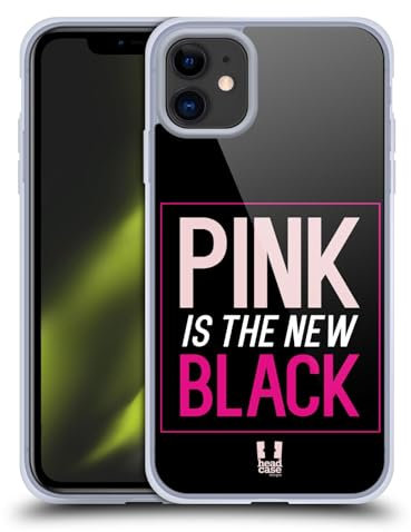 Head Case Designs Neue Schwarz Rosa Reich Gelhülle [Militärischer Schutzgrad] Kompatibel Mit Apple iPhone 11 Und Kompatibel Mit MagSafe