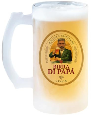Generico Boccale da Birra Personalizzato con Logo e Faccia - IDEA REGALO PER IL PAPA' - MAMMA - COMPLEANNI