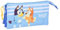 Safta BLUEY Let's Play - Portatodo Triple, Estuche Infantil, Estuche Niño, Ideal para Niños en Edad Escolar, Cómodo y Versátil, Calidad y Resistencia, 22x3x12 cm
