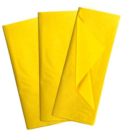 Pack of 10 Yellow Acid Free 50 x 70cm Tissue Paper Sheets