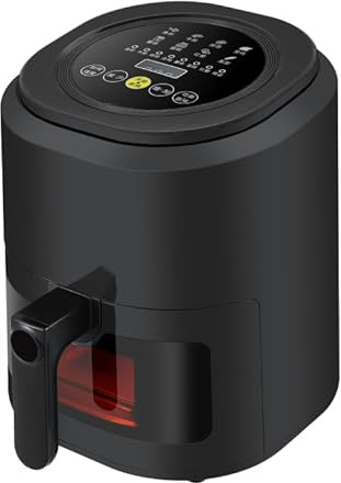 Friggitrice ad Aria Smart-J 6L con Finestra e Touch Control – 1400W, 8 Programmi Automatici, Display LED, Cottura Sana e Senza Olio (Nero)