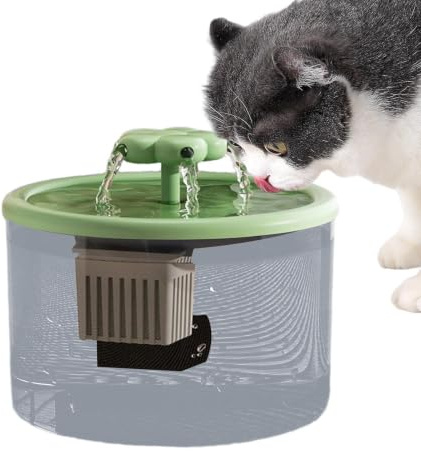 fayarrd Fontaine Automatique pour Chats 1.2L,Distributeur d'eau pour Chiens | Approvisionnement Hydratation Silencieux pour Environnement Maison Cuisine Zone De Jeux Salon Appartement