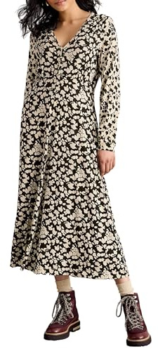 White Stuff Megan Jerseykleid – Klassische Midi-Länge aus Baumwoll-Modal-Jersey zum Hineinschlüpfen