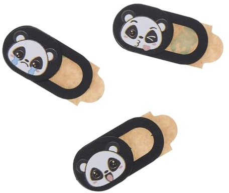 BESPORTBLE 3 Stück Panda Webcam Privacy Cover Ultra dünner Kamera schutzaufkleber für Tablet Laptop und Handy Kompakte Selbstklebende Abdeckung für Effektiven Datenschutz und Einfache