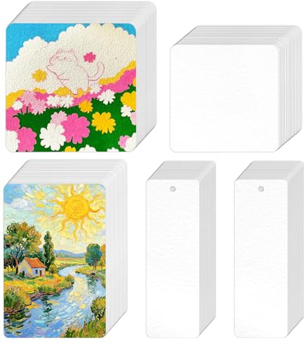 200 Feuilles Papier Aquarelle 300g Coton Carnet Aquarelle Cartes Postales Aquarelle pour Cartes Postales Carnets Cartes de Vœux Marque-Pages à Faire Soi-Même (5*15cm/10*10cm/10*15cm/12*12cm)