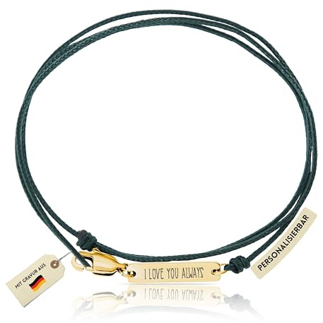 Made by Nami Personalisierte Geschenke für Frauen Personalisiertes Armband Damen Herren Geschenk Freundin Freundschaftsarmbänder mit Gravur Taufe Valentinstag Weihnachten