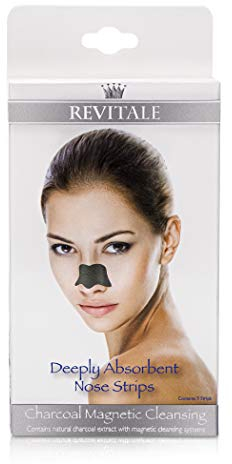 Revitale Charcoal Deep Magnetic Cleansing Nose Pore Strips - Removes Blackheads (5 Pack)