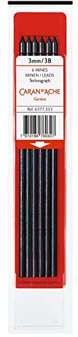 Caran d'Ache Graphit-Minen 3 mm Etui mit 6 Stück 6B