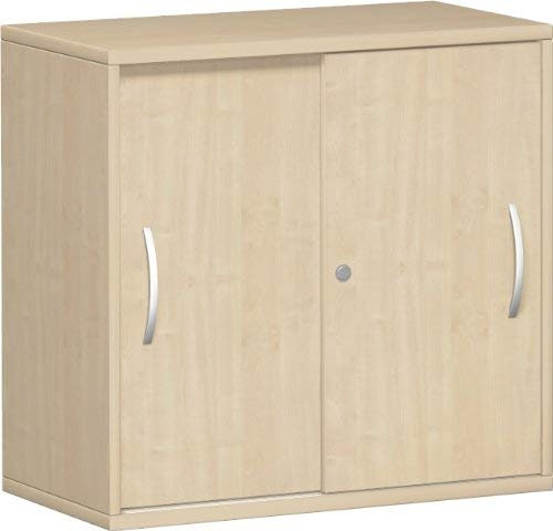 Gera Möbel S-381501-AH Anstell-Schiebetürenschrank Mailand 2 OH für Tische zum Anstellen mit Bodengleiter, 80 x 40 x 72 cm, ahorn