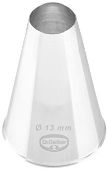 Dr. Oetker 3509 Boquillas Manufaktur Boquilla pastelera (13 mm, Acero Inoxidable, Plata, 4,5 x 3 x 3 cm