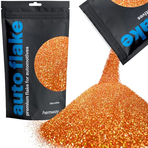 Hemway Premium Automotive Glitter Flake Paint Additive - Copper Holographic | Microfine Metal Flakes for Car, Truck, RV, Motorbike & Boat Decoration | Mix with Auto Paint | 100 g
