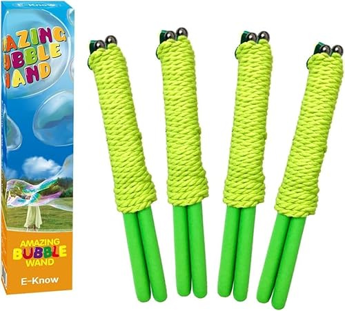 Lot de 2 bâtons à bulles géants pour bulles de savon - En acier inoxydable - Design télescopique - Facile à transporter - Jouet de jardin - Jouet d'extérieur (réutilisable)