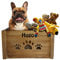 Hoolaroo Personalised Dog Crate - Large Wooden Crate with Handle, Personalised with Pet Name, 46cm x 30cm x 20cm Storage Box