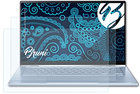 Bruni Schutzfolie kompatibel mit Asus Chromebook Flip C433 C433TA Folie, glasklare Displayschutzfolie (2X)