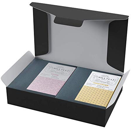 Confezione Regalo di Tè Aromatizzati prodotti da CHILL TEA Tokyo - 100% Tè Verde Giapponese in Foglie - Tè verde SAKURA, Tè verde Zenzero e Limone (100g* 2 Confezioni in latta)