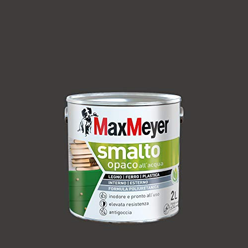 Maxmeyer Smalto All'Acqua Poliuretanico Opaco Marrone 2 L