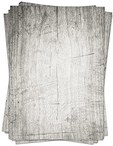 50 Blatt Briefpapier (A4) | Vintage Holz Dielen 2 | Motivpapier | edles Design Papier | beidseitig bedruckt | Bastelpapier | 90 g/m²