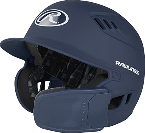 Rawlings | R16 REVERSIBLE EXT | Matte Batting Helmet | Reversible Face Guard | Senior (6 7/8 - 7 5/8) | Matte Navy