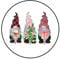 2cmØ 32-Stück! Aufkleber Sticker Briefumschlag-Siegel Post rund Christmas Gnomes Gnomes Weihnachts Wichtel Wichtel R769