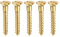 sourcing map Holzschrauben M2,5 x 16 mm Schlitz Flachkopf Messing Selbstschneidende Schraube 100 Stück