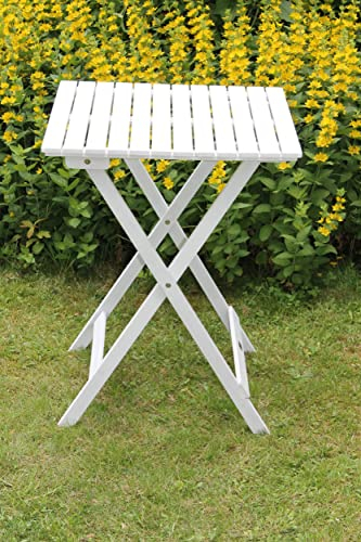 Sedexx Bistro Gartentisch 58x58 cm Klapptisch in weiß