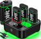 Rechargeable Xbox One Controller Battery Pack Charger with 4 x1200mAh High Capacity for Xbox Series X Battery, Xbox One Charging Accessories for Xbox One Series X/S/Xbox One/X/S/Elite Controllers