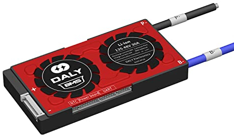 Daly Smart BMS 13S Li-Ion 48V 30A, Placa Protección Inteligente de Batería de Litio, con Bluetooth, NTC, Equilibrio para Patinetes Eléctricos, Bicicletas de Equilibrio, Bicicletas Eléctricas