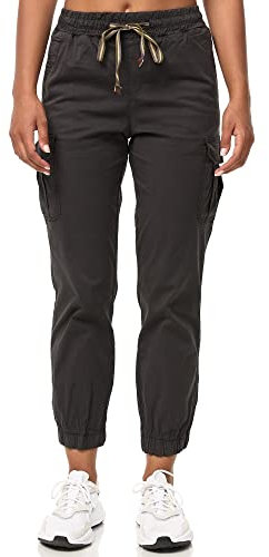 Tazzio Pantalon Cargo pour Femme Coupe Droite F600, Anthracite, XL