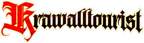 Krawalltourist Aufkleber (Hintergrund Weiss)