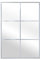 DRW Espejo de Pared Rectangular de Ventana en Metal Blanco 80x2x120cm