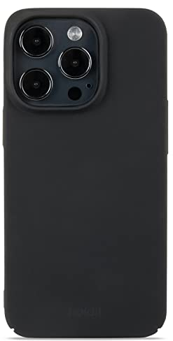 holdit Slim Case iPhone 14 Pro - 1mm Ultra Thin - Hard Case in Recycled Polycarbonate - Schwarz