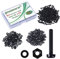 Pzsmocn 300 Pièces/100 Ensembles M3*18 mm en Plastique Nylon Noir Croix Tête Ronde Vis Écrou Hexagonal Combinaison Kit avec Rondelle Isolante Taille Standard, pour Bricolage, Assemblage Électronique.