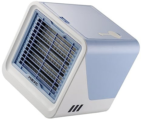 Veemoon Ventilador De Mesa Portátil Ajustable Mini Enfriador De Aire Para y Ventilador Silencioso De Escritorio Gran De Aire Diseño y Elegante Color Azul