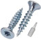 SKIR'CO (1000 pièces) Vis à bois en acier zingué 3,0 x 16 mm, tête Torx, tête fraisée, vis pour panneaux d'aggloméré, entièrement filetées