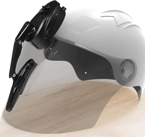 Mulcort Motorradhelm-Wischer, 2 W wasserdichter USB-Motorradhelm-Scheibenwischer, Mini-elektrischer Scheibenwischer